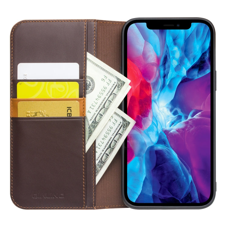 For iPhone 13 Pro Max QIALINO Business Horizontal Flip Leather Case with Holder & Card Slots & Wallet (Brown) - HoMEdemic™ 