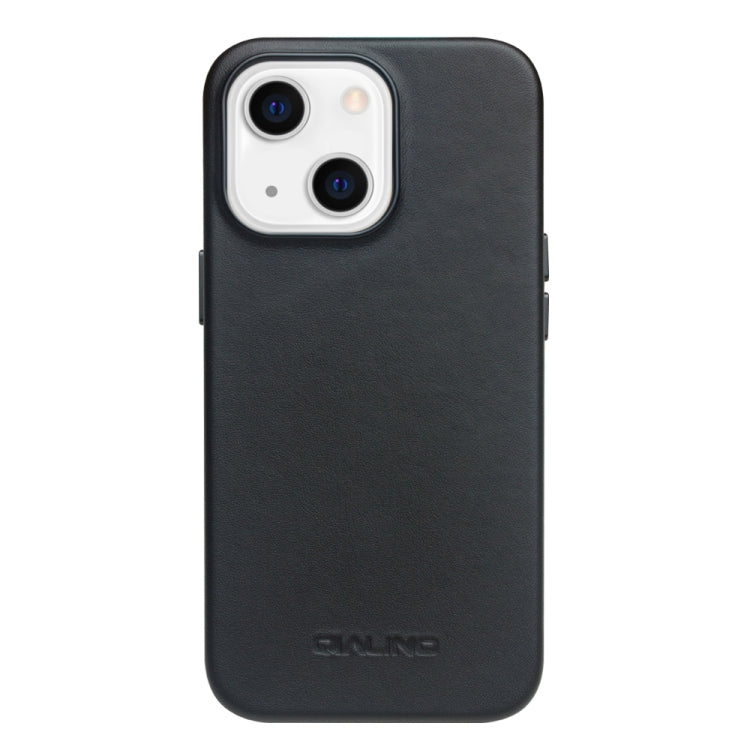 For iPhone 13 QIALINO Nappa Cowhide MagSafe Magnetic Protective Case(Black) - HoMEdemic™ 