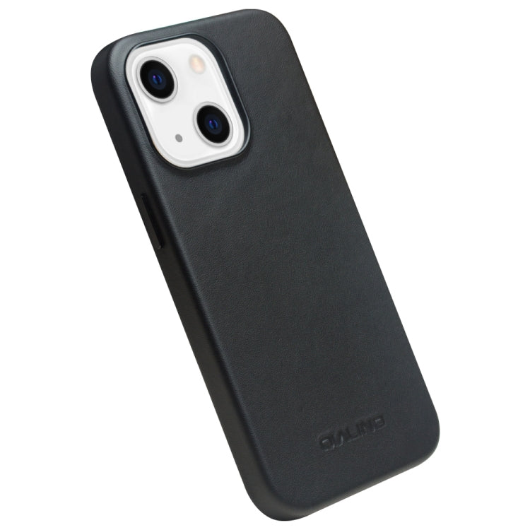 For iPhone 13 QIALINO Nappa Cowhide MagSafe Magnetic Protective Case(Black) - HoMEdemic™ 