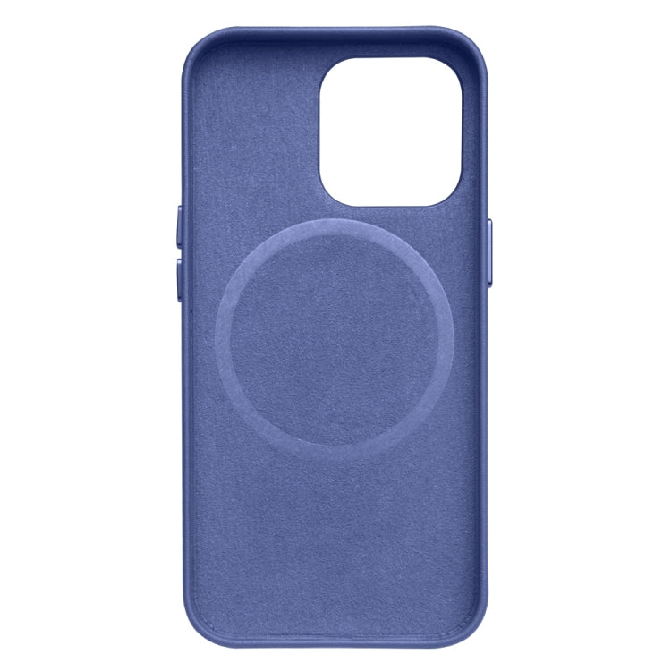 For iPhone 13 Pro Max QIALINO Nappa Cowhide MagSafe Magnetic Protective Case (Blue) - HoMEdemic™ 