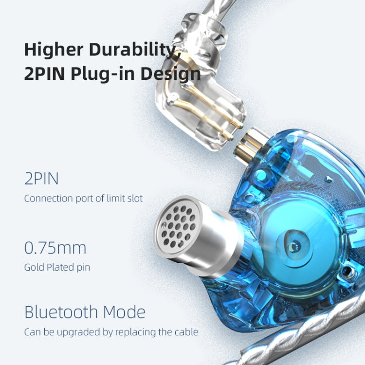 KZ ZAX 16-unit Ring Iron Sport Gaming In-ear Wired Earphone, Standard Version(Silver) - HoMEdemic™ 