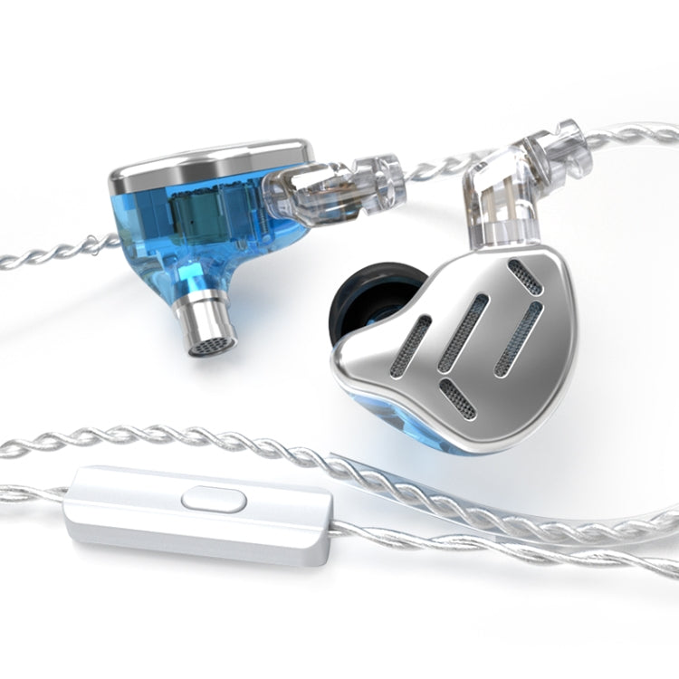 KZ ZAX 16-unit Ring Iron Sport Gaming In-ear Wired Earphone, Mic Version(Silver) - HoMEdemic™ 