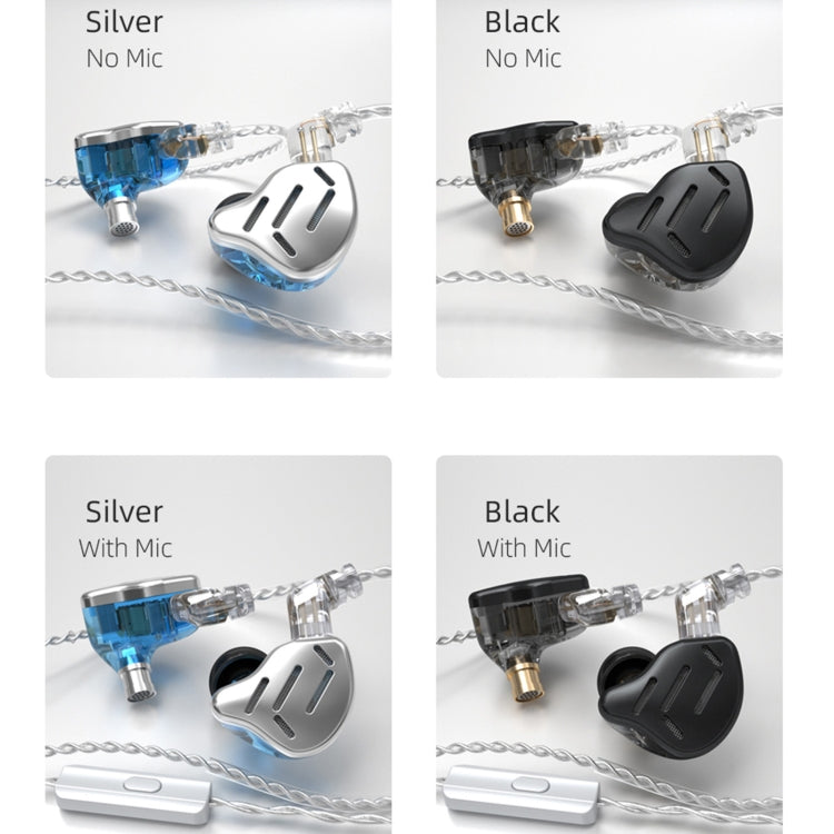 KZ ZAX 16-unit Ring Iron Sport Gaming In-ear Wired Earphone, Mic Version(Black) - HoMEdemic™ 
