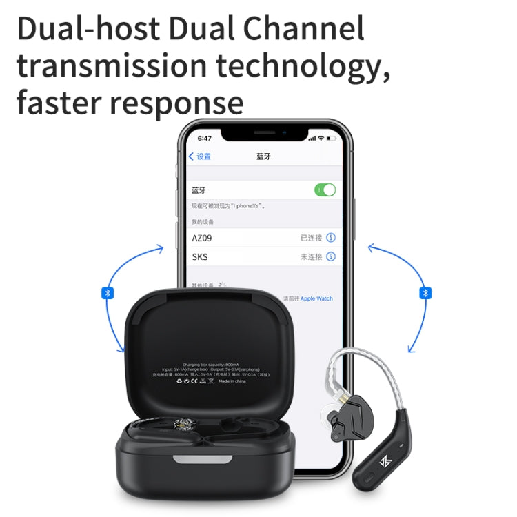 KZ AZ09 Bluetooth Earphone Ear Hook 5.2 Wireless Bluetooth Module Upgrade Cable, Style:C - HoMEdemic™ 