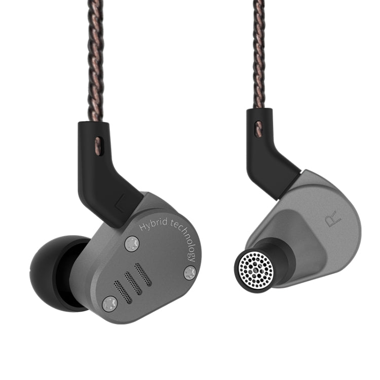 KZ ZSA Ring Iron Hybrid Drive Sport In-ear Wired Earphone, Standard Version(Grey) - HoMEdemic™ 
