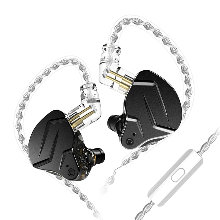 KZ ZSN Pro X Ring Iron Hybrid Drive Metal In-ear Wired Earphone, Mic Version(Black) - HoMEdemic™ 