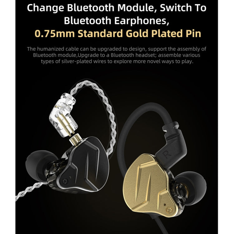 KZ ZSN Pro X Ring Iron Hybrid Drive Metal In-ear Wired Earphone, Mic Version(Black) - HoMEdemic™ 