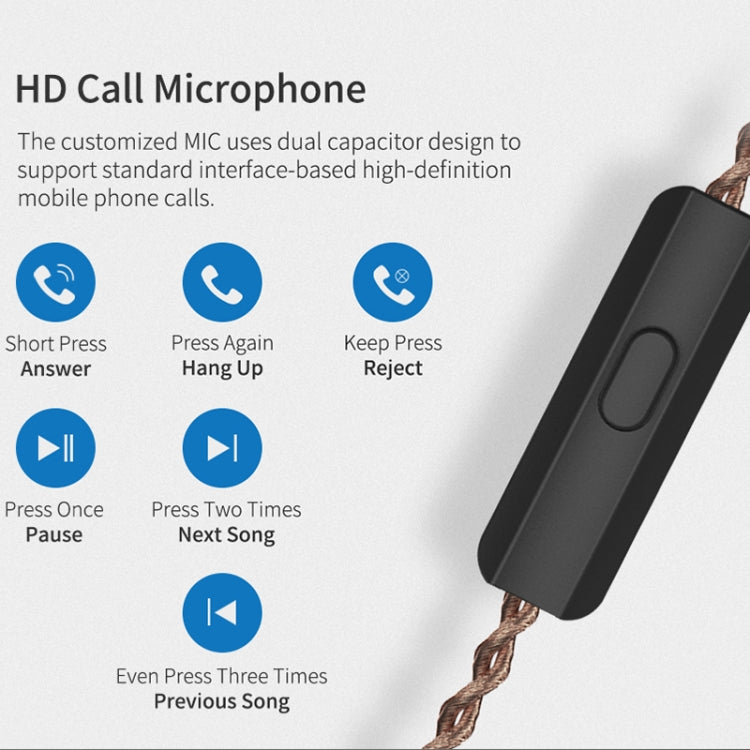 KZ ZSN Pro Ring Iron Hybrid Drive Metal In-ear Wired Earphone, Mic Version(Blue) - HoMEdemic™ 