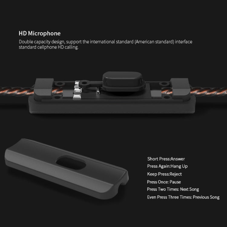 KZ ZSR 6-unit Ring Iron In-ear Wired Earphone, Mic Version(Red) - HoMEdemic™ 