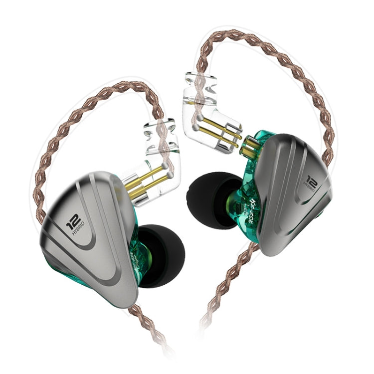 KZ ZSX 12-unit Ring Iron Metal Gaming In-ear Wired Earphone, Standard Version(Cyan) - HoMEdemic™ 