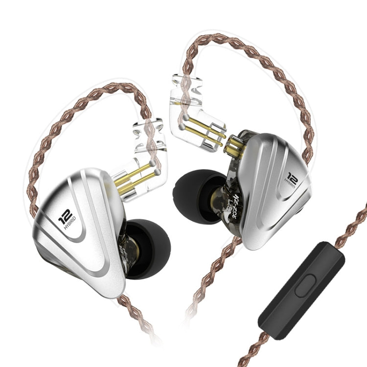 KZ ZSX 12-unit Ring Iron Metal Gaming In-ear Wired Earphone, Mic Version(Black) - HoMEdemic™ 
