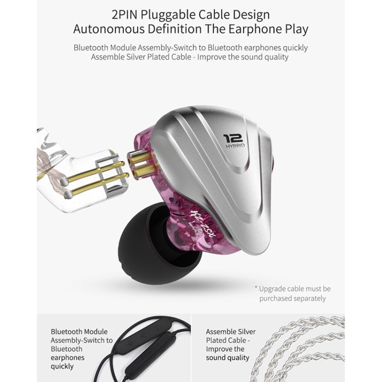 KZ ZSX 12-unit Ring Iron Metal Gaming In-ear Wired Earphone, Mic Version(Black) - HoMEdemic™ 