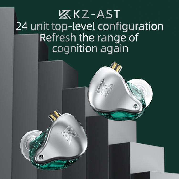 KZ AST 24-unit Balance Armature Monitor HiFi In-Ear Wired Earphone No Mic(Green) - HoMEdemic™ 