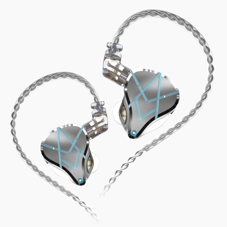 KZ ASX 20-unit Balance Armature Monitor HiFi In-Ear Wired Earphone No Mic(Silver) - HoMEdemic™ 