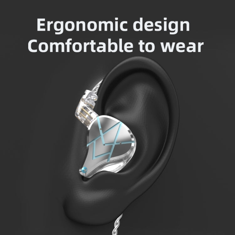KZ ASX 20-unit Balance Armature Monitor HiFi In-Ear Wired Earphone No Mic(Silver) - HoMEdemic™ 