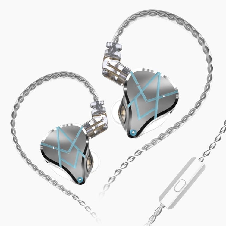KZ ASX 20-unit Balance Armature Monitor HiFi In-Ear Wired Earphone With Mic(Silver) - HoMEdemic™ 