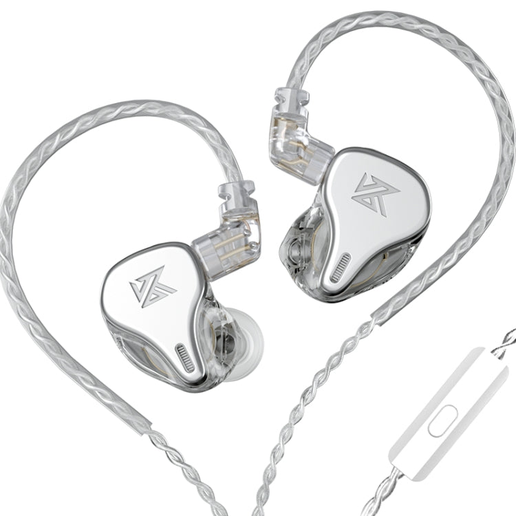 KZ DQ6 3-unit Dynamic HiFi In-Ear Wired Earphone With Mic(Silver) - HoMEdemic™ 
