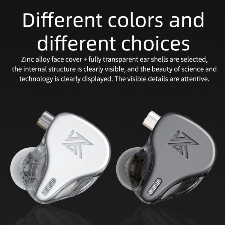 KZ DQ6 3-unit Dynamic HiFi In-Ear Wired Earphone With Mic(Grey) - HoMEdemic™ 