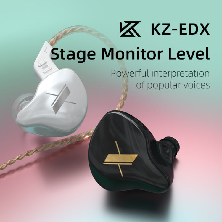 KZ EDX Dynamic Monitor HiFi In-Ear Wired Earphone No Mic(Black) - HoMEdemic™ 