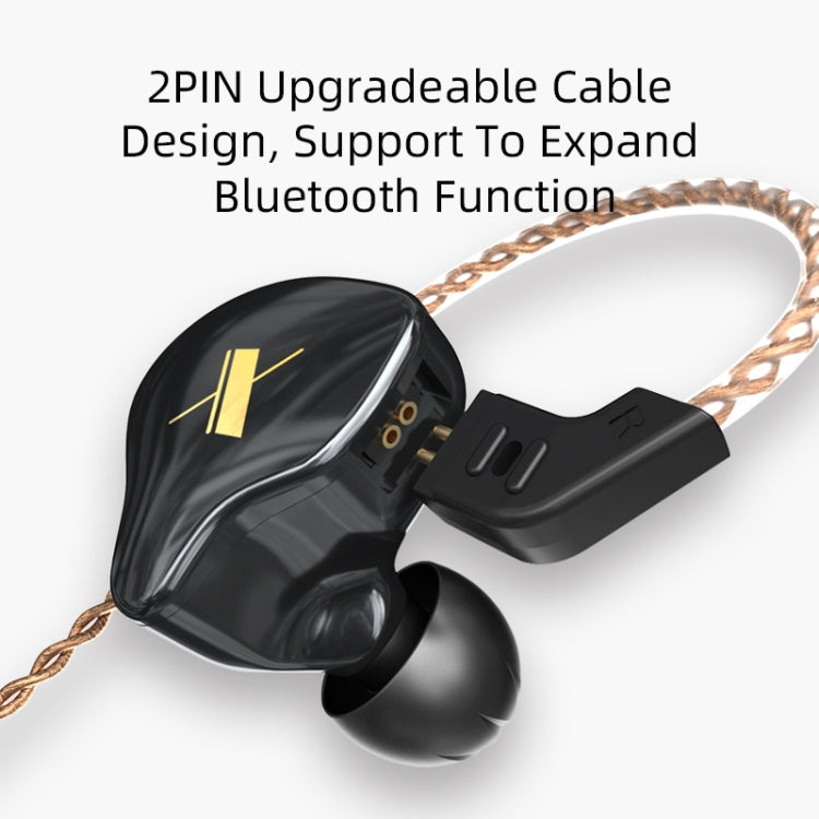 KZ EDX Dynamic Monitor HiFi In-Ear Wired Earphone No Mic(Black) - HoMEdemic™ 