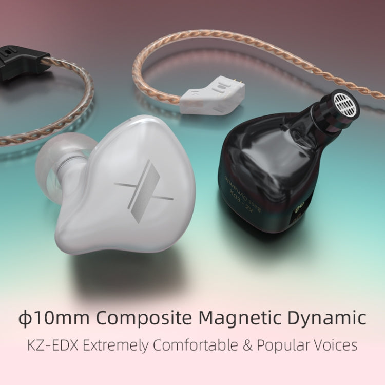 KZ EDX Dynamic Monitor HiFi In-Ear Wired Earphone No Mic(Black) - HoMEdemic™ 