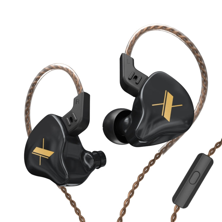 KZ EDX Dynamic Monitor HiFi In-Ear Wired Earphone With Mic(Black) - HoMEdemic™ 