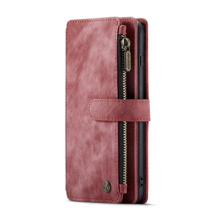 CaseMe-C30 PU + TPU Multifunctional Horizontal Flip Leather Case with Holder & Card Slot & Wallet & Zipper Pocket For iPhone 8 Plus & 7 Plus & 6 Plus(Red) - HoMEdemic™ 