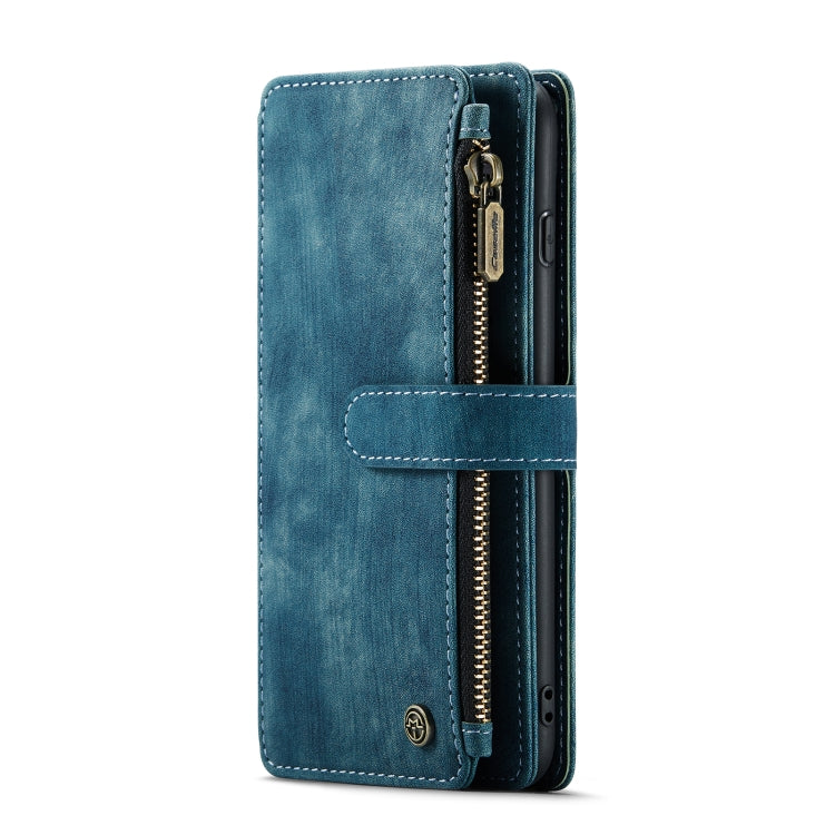 CaseMe-C30 PU + TPU Multifunctional Horizontal Flip Leather Case with Holder & Card Slot & Wallet & Zipper Pocket For iPhone 8 Plus & 7 Plus & 6 Plus(Blue) - HoMEdemic™ 