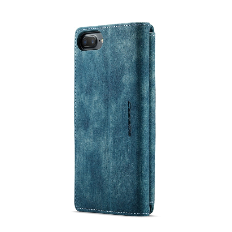 CaseMe-C30 PU + TPU Multifunctional Horizontal Flip Leather Case with Holder & Card Slot & Wallet & Zipper Pocket For iPhone 8 Plus & 7 Plus & 6 Plus(Blue) - HoMEdemic™ 