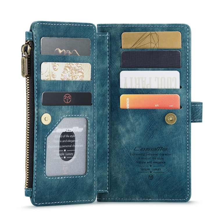 CaseMe-C30 PU + TPU Multifunctional Horizontal Flip Leather Case with Holder & Card Slot & Wallet & Zipper Pocket For iPhone 8 Plus & 7 Plus & 6 Plus(Blue) - HoMEdemic™ 