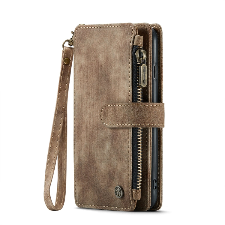 For iPhone SE 2022 / SE 2020 / 8 / 7 / 6 CaseMe-C30 PU + TPU Multifunctional Horizontal Flip Leather Case with Holder & Card Slot & Wallet & Zipper Pocke(Brown) - HoMEdemic™ 