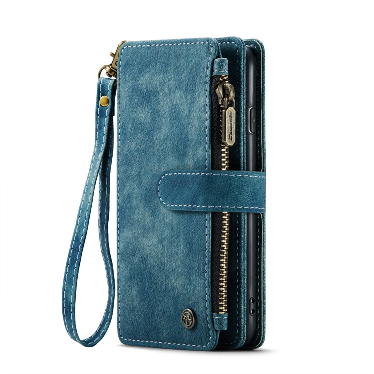 For iPhone SE 2022 / SE 2020 / 8 / 7 / 6 CaseMe-C30 PU + TPU Multifunctional Horizontal Flip Leather Case with Holder & Card Slot & Wallet & Zipper Pocke(Blue) - HoMEdemic™ 