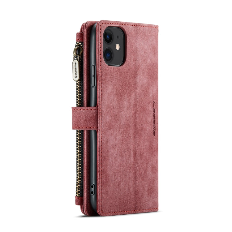 For iPhone 11 CaseMe-C30 PU + TPU Multifunctional Horizontal Flip Leather Case with Holder & Card Slot & Wallet & Zipper Pocket (Red) - HoMEdemic™ 