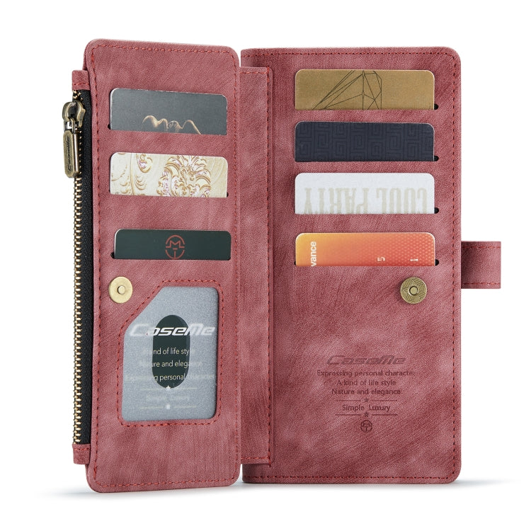 For iPhone 11 CaseMe-C30 PU + TPU Multifunctional Horizontal Flip Leather Case with Holder & Card Slot & Wallet & Zipper Pocket (Red) - HoMEdemic™ 