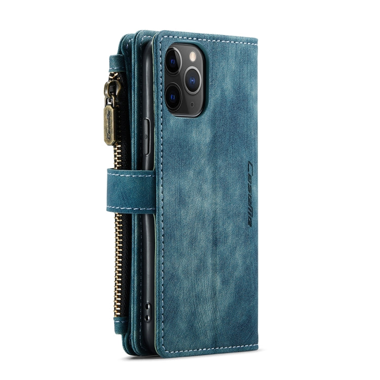 For iPhone 11 Pro CaseMe-C30 PU + TPU Multifunctional Horizontal Flip Leather Case with Holder & Card Slot & Wallet & Zipper Pocket (Blue) - HoMEdemic™ 