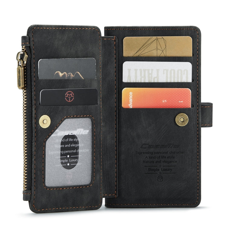 For iPhone 12 mini CaseMe-C30 PU + TPU Multifunctional Horizontal Flip Leather Case with Holder & Card Slot & Wallet & Zipper Pocket (Black) - HoMEdemic™ 