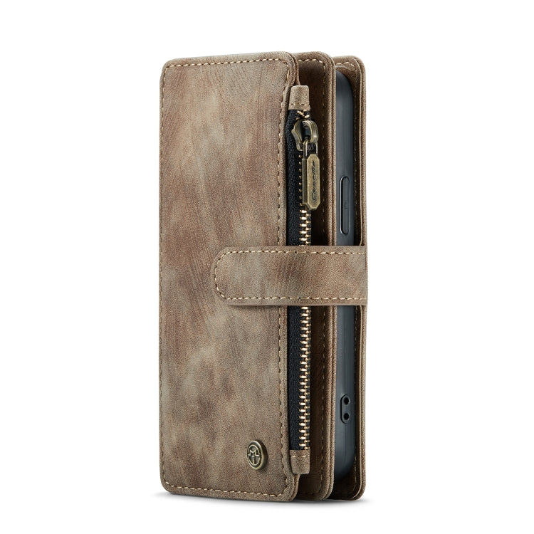 For iPhone 12 mini CaseMe-C30 PU + TPU Multifunctional Horizontal Flip Leather Case with Holder & Card Slot & Wallet & Zipper Pocket (Brown) - HoMEdemic™ 