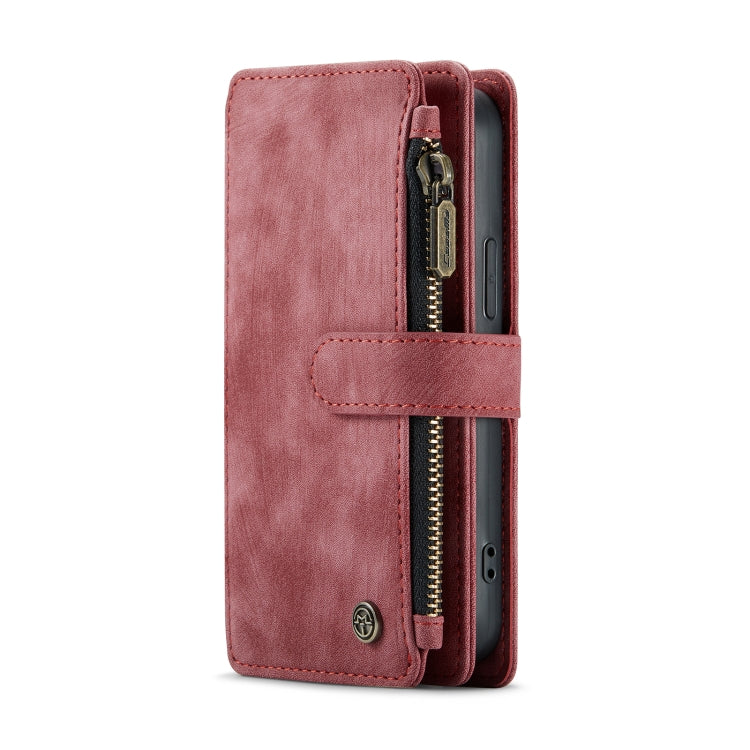 For iPhone 12 mini CaseMe-C30 PU + TPU Multifunctional Horizontal Flip Leather Case with Holder & Card Slot & Wallet & Zipper Pocket (Red) - HoMEdemic™ 