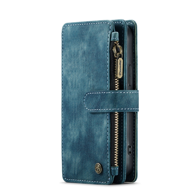 For iPhone 12 mini CaseMe-C30 PU + TPU Multifunctional Horizontal Flip Leather Case with Holder & Card Slot & Wallet & Zipper Pocket (Blue) - HoMEdemic™ 