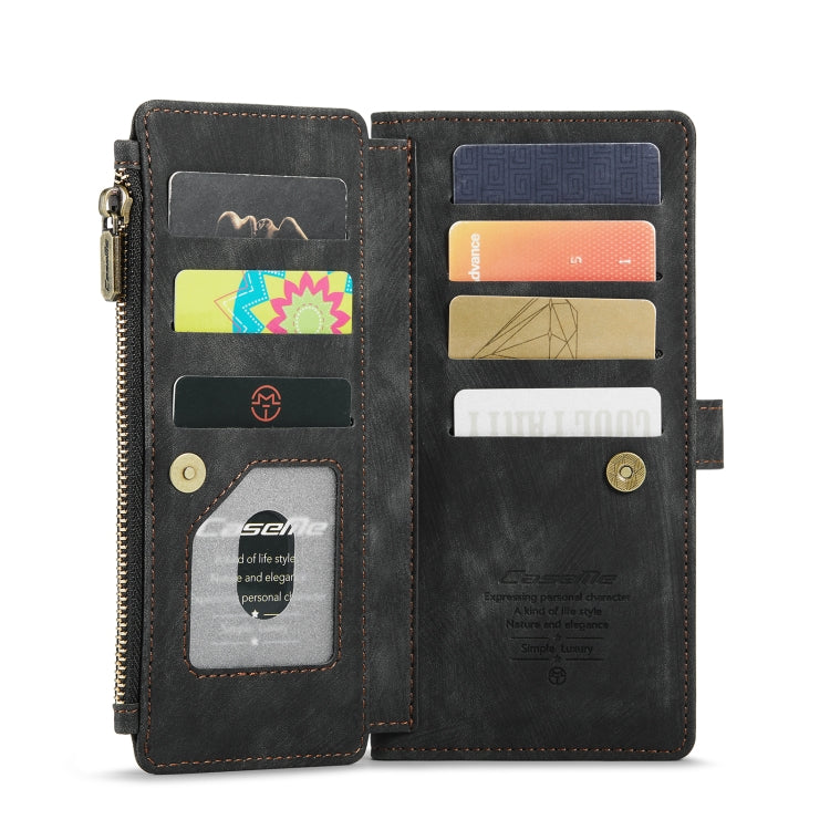 For iPhone 12 Pro Max CaseMe-C30 PU + TPU Multifunctional Horizontal Flip Leather Case with Holder & Card Slot & Wallet & Zipper Pocket(Black) - HoMEdemic™ 