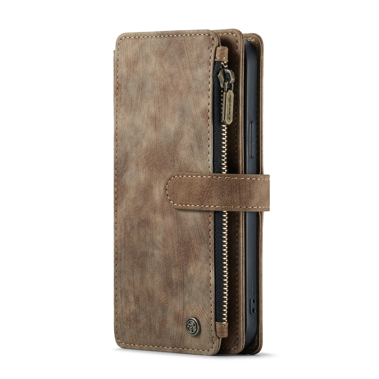 For iPhone 12 Pro Max CaseMe-C30 PU + TPU Multifunctional Horizontal Flip Leather Case with Holder & Card Slot & Wallet & Zipper Pocket(Brown) - HoMEdemic™ 