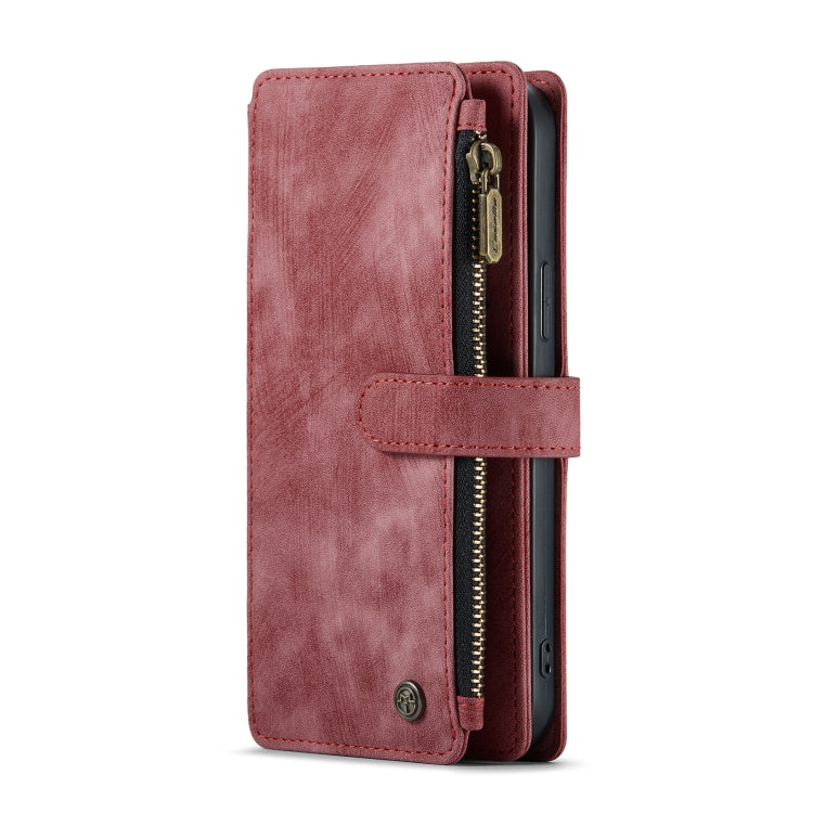 For iPhone 12 Pro Max CaseMe-C30 PU + TPU Multifunctional Horizontal Flip Leather Case with Holder & Card Slot & Wallet & Zipper Pocket(Red) - HoMEdemic™ 