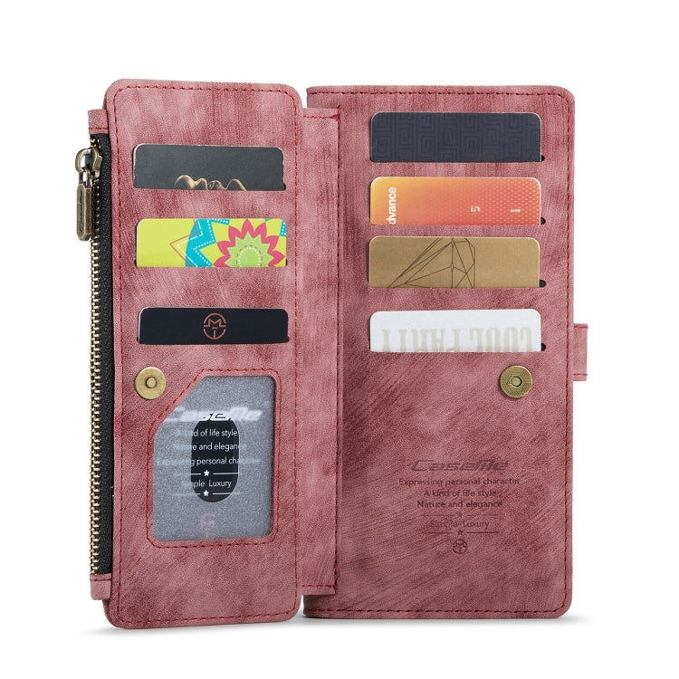 For iPhone 12 Pro Max CaseMe-C30 PU + TPU Multifunctional Horizontal Flip Leather Case with Holder & Card Slot & Wallet & Zipper Pocket(Red) - HoMEdemic™ 