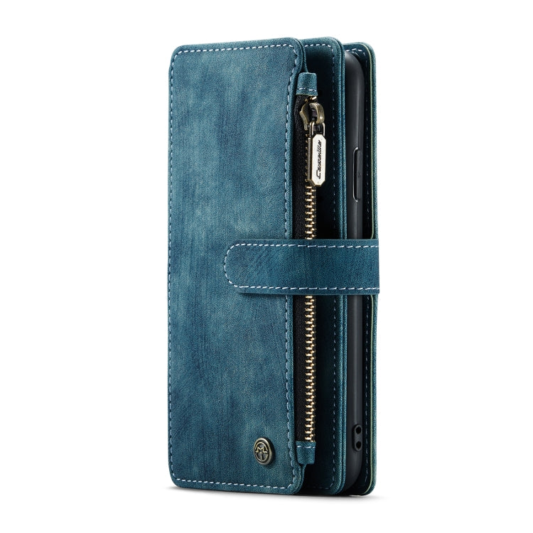 For iPhone X / XS CaseMe-C30 PU + TPU Multifunctional Horizontal Flip Leather Case with Holder & Card Slot & Wallet & Zipper Pocket(Blue) - HoMEdemic™ 