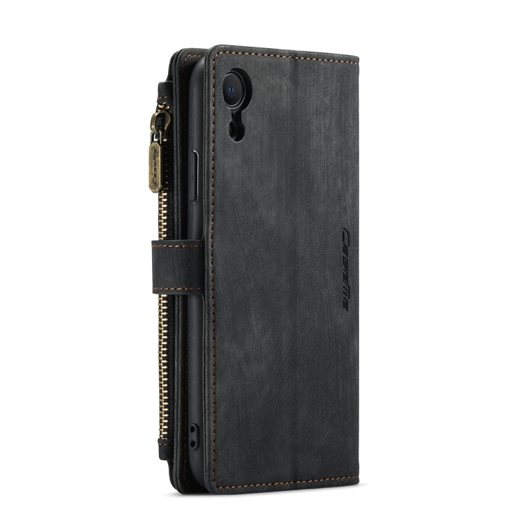 For iPhone XR CaseMe-C30 PU + TPU Multifunctional Horizontal Flip Leather Case with Holder & Card Slot & Wallet & Zipper Pocket(Black) - HoMEdemic™ 
