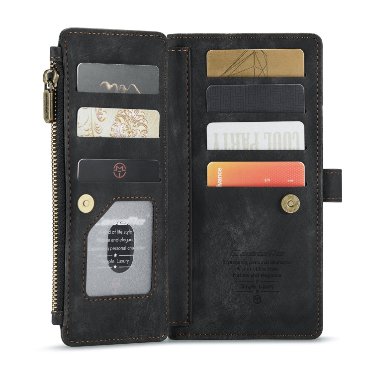 For iPhone XR CaseMe-C30 PU + TPU Multifunctional Horizontal Flip Leather Case with Holder & Card Slot & Wallet & Zipper Pocket(Black) - HoMEdemic™ 