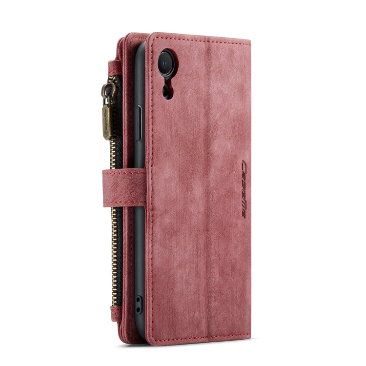 For iPhone XR CaseMe-C30 PU + TPU Multifunctional Horizontal Flip Leather Case with Holder & Card Slot & Wallet & Zipper Pocket(Red) - HoMEdemic™ 