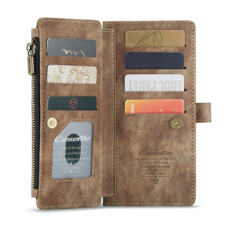 For iPhone XS Max CaseMe-C30 PU + TPU Multifunctional Horizontal Flip Leather Case with Holder & Card Slot & Wallet & Zipper Pocket(Brown) - HoMEdemic™ 