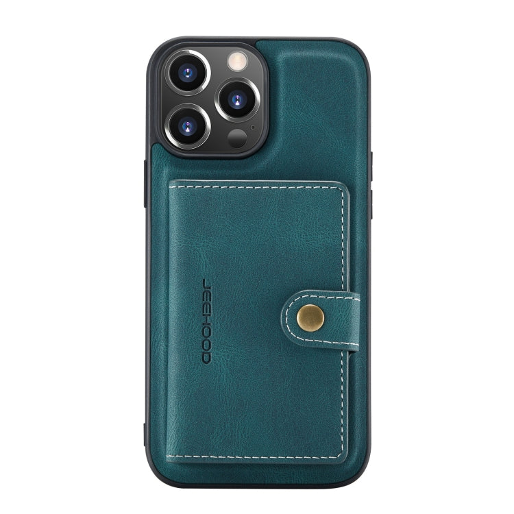 For iPhone 13 mini JEEHOOD Retro Magnetic Detachable Protective Case with Wallet & Card Slot & Holder (Blue) - HoMEdemic™ 