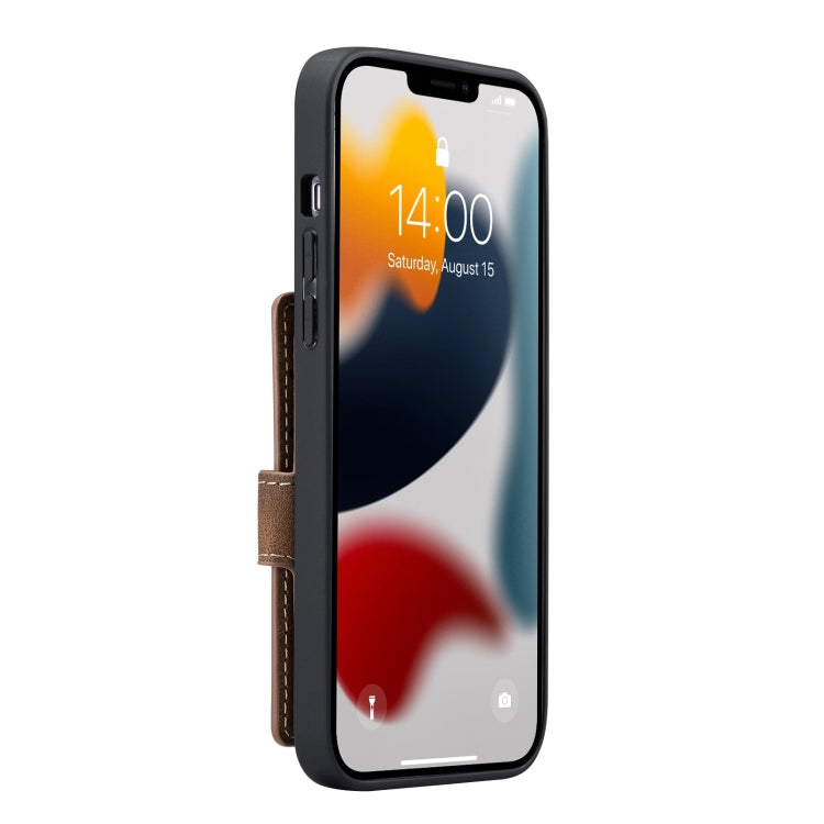 For iPhone 13 Pro JEEHOOD Retro Magnetic Detachable Protective Case with Wallet & Card Slot & Holder (Brown) - HoMEdemic™ 